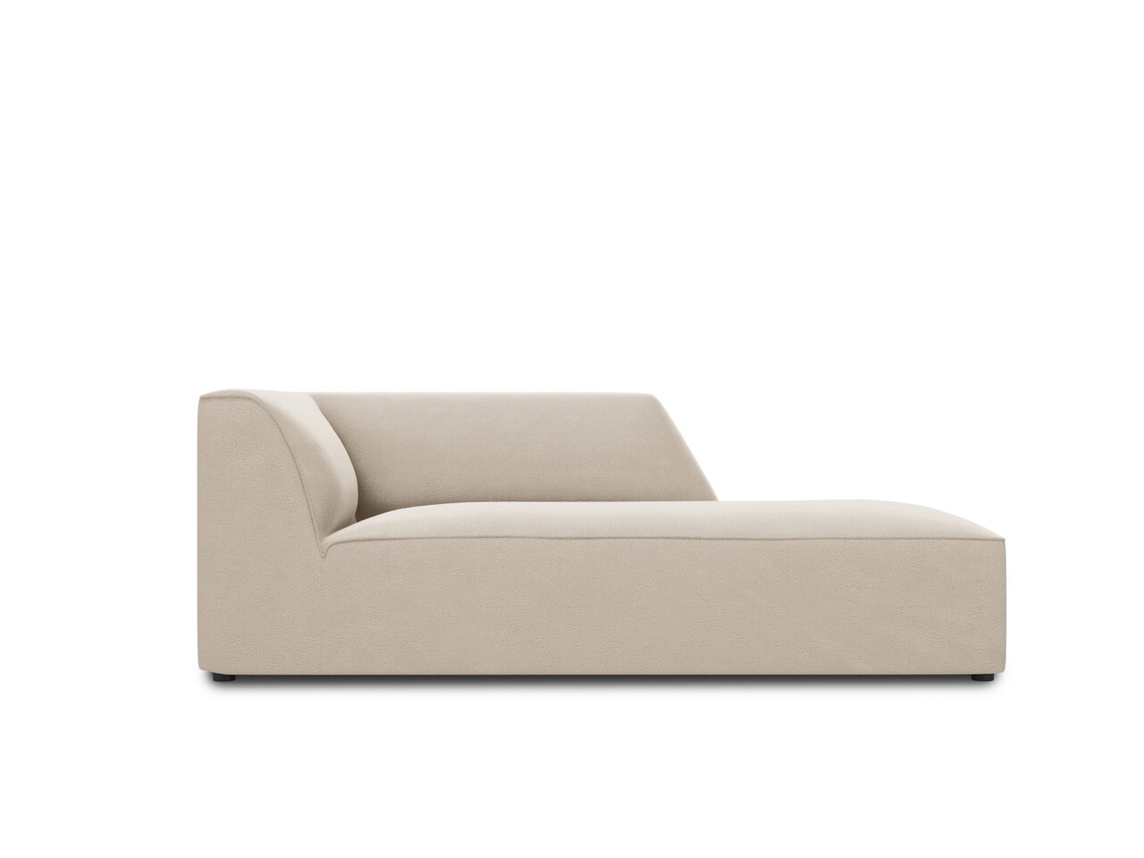 Sezlong living dreapta 1 loc, Ruby, Micadoni Home, BL, 180x93x69 cm, catifea, bej - imagine 7